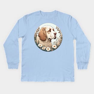 Clumber Spaniel Garden Kids Long Sleeve T-Shirt